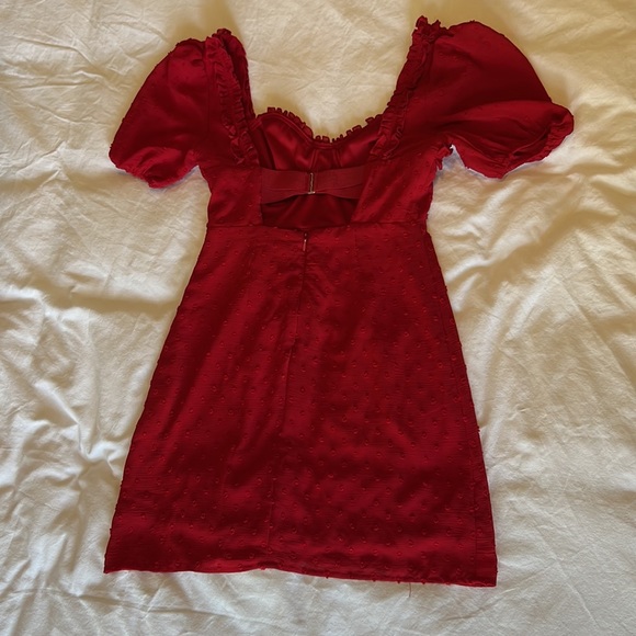 Red sweetheart neck mini dress size s - Picture 2 of 3